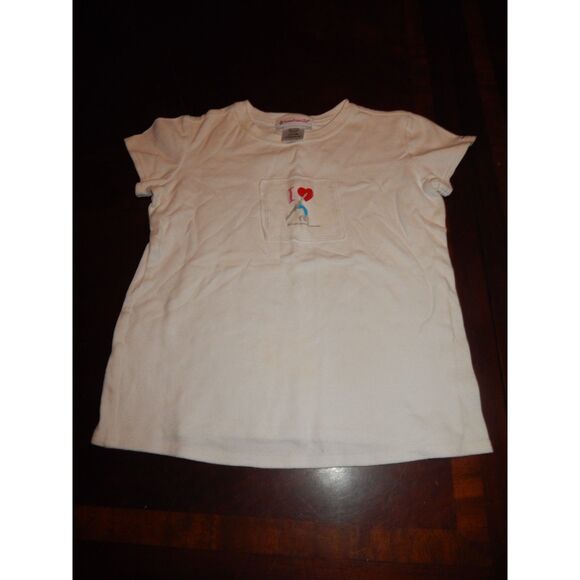 AMERICAN GIRL girls large 14/16 I heart gymnastics white graphic t-shirt - Picture 1 of 7